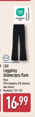 Legginsy dziewczęce flare L&D promocja w Aldi