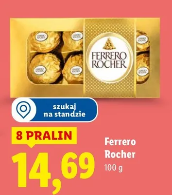 Praliny Ferrero Rocher 8 pralin promocja w Lidl