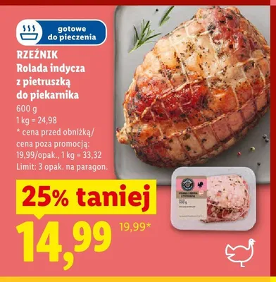 Rolada indycza z pietruszką do piekarnika Rzeźnik promocja w Lidl