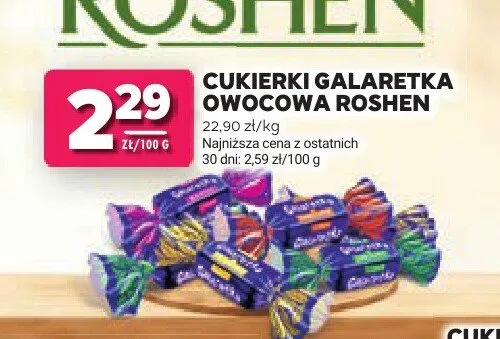 Cukierki galaretka owocowa Roshen promocja w Stokrotka