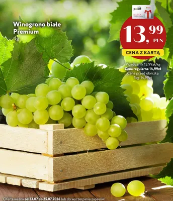Winogrono białe Premium promocja w Market Point
