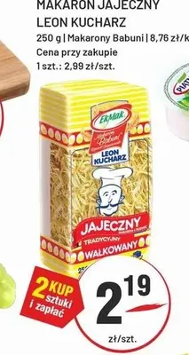 Makaron jajeczny Leon Kucharz Makarony Babuni promocja w Sedal