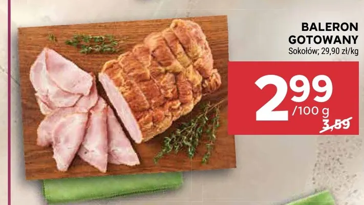 Baleron gotowany Sokołów promocja w Stokrotka