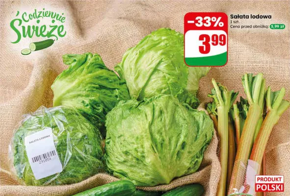 Sałata lodowa promocja w Dino