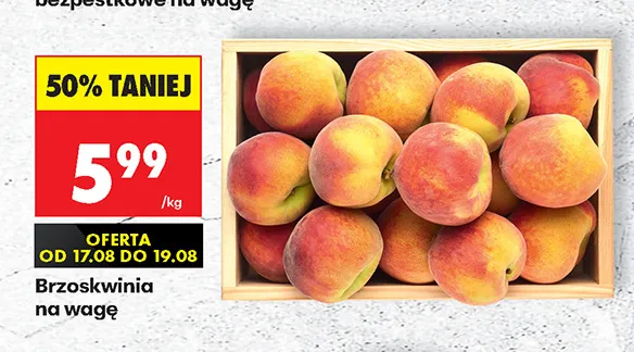 Brzoskwinia promocja w Biedronka