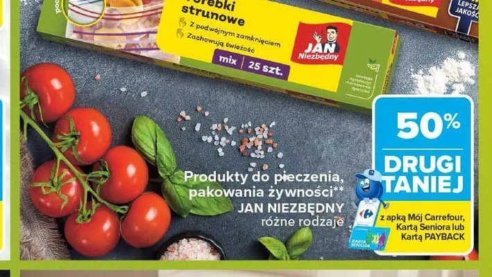 Torebki strunowe Jan Niezbędny promocja w Carrefour Market