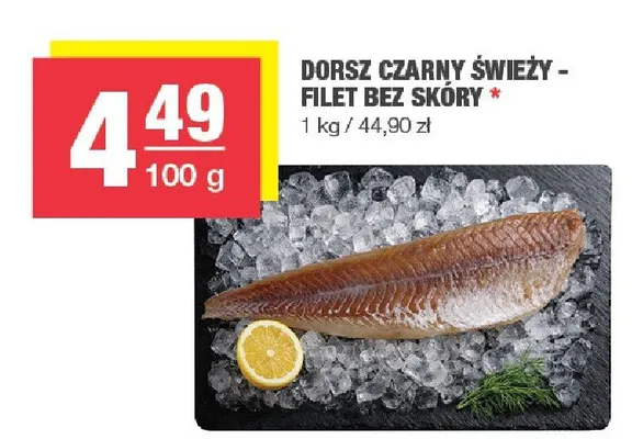 Dorsz czarny świeży - filet bez skóry promocja w SPAR