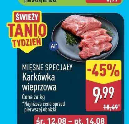 Karkówka wieprzowa Mięsne Specjały promocja w Aldi