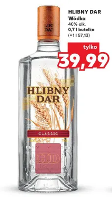 Wódka Hlibny Dar 40% alk. promocja w Kaufland
