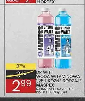 Woda witaminowa Dr Witt Premium promocja w Wafelek
