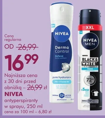 Antyperspirant NIVEA antyperspiranty w sprayu promocja w Makro