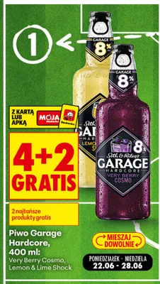 Piwo Garage Hardcore Lemon & Lime Shock promocja w Biedronka
