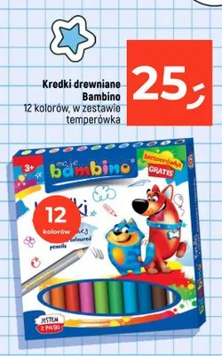 Kredki drewniane Bambino promocja w Dealz