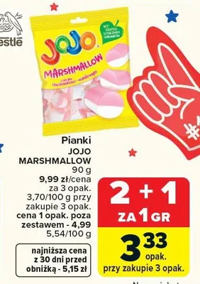 Pianki jojo marshmallow promocja w Carrefour Market