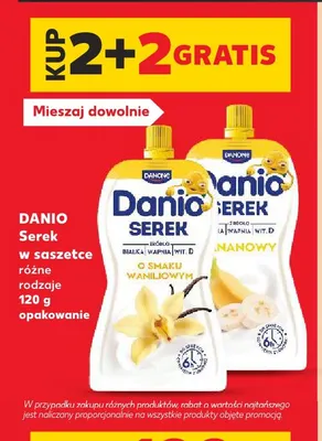 Serek w saszetce Danio promocja w Kaufland