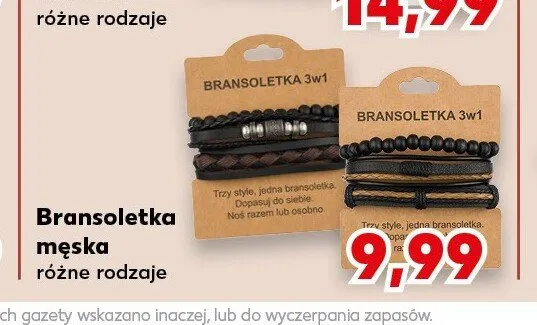 Bransoletka męska promocja w Kaufland