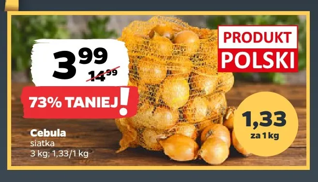 Cebula polska promocja w Netto