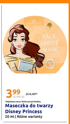 Maseczka do twarzy Disney Princess promocja w Action