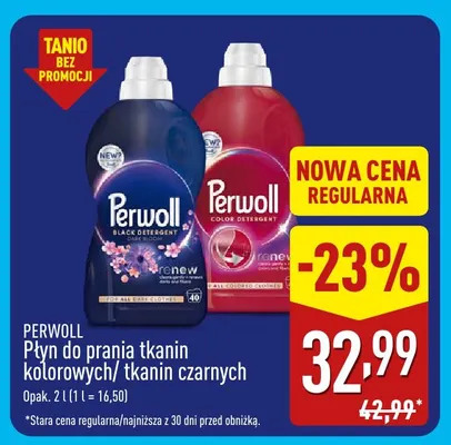 Płyn do prania tkanin czarnych Perwoll promocja w Aldi