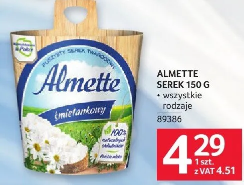 Serek Almette śmietankowy 89386 promocja w Selgros