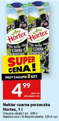 Nektar czarna porzeczka Hortex promocja w Twój Market
