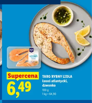 Łosoś atlantycki dzwonko Targ Rybny Lidla promocja w Lidl