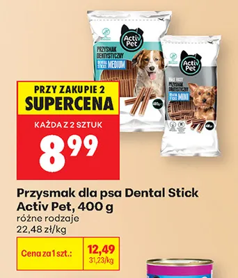 Przysmak dla psa Dental Stick Activ Pet promocja w Biedronka