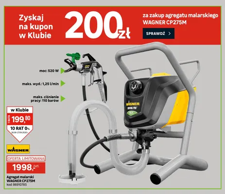 Agregat malarski Wagner CP275 m promocja w Leroy Merlin
