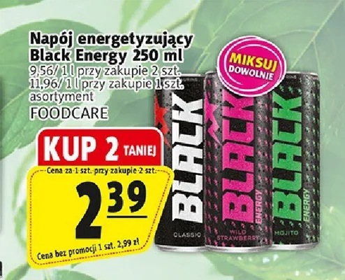 Napój energetyzujący Black Energy Wild Strawberry promocja w Prim Market
