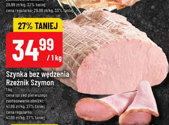 Szynka bez wędzenia Rzeźnik Szymon promocja w POLOmarket