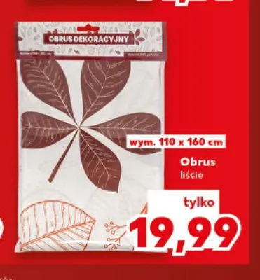 Obrus liście 110x160 cm promocja w Kaufland
