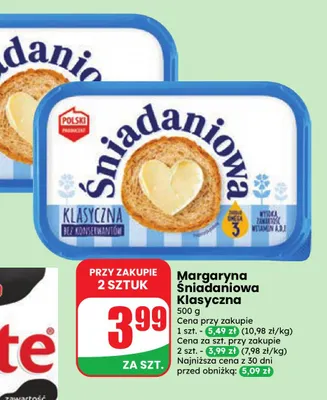 Margaryna Śniadaniowa Klasyczna promocja w Dino