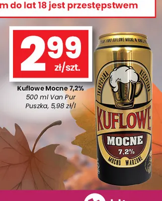 Piwo Kuflowe Mocne 7,2% promocja w emma MARKET