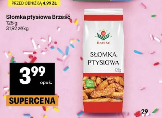 Słomka ptysiowa Brześć promocja w Delikatesy Centrum