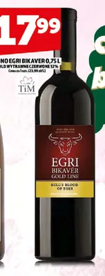 Wino czerwone Egri Bikaver Gold wytrawne promocja w TOPAZ