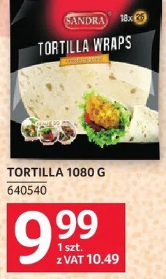 Tortilla wraps 1080 g promocja w Selgros