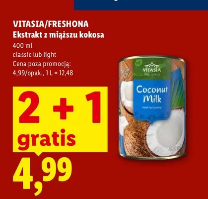 Ekstrakt z miąższu kokosa light Vitasia promocja w Lidl