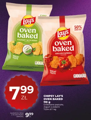Chipsy Lay's Oven Baked Grillowana papryka promocja w Duży Ben