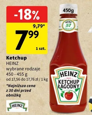 Ketchup HEINZ promocja w Intermarche