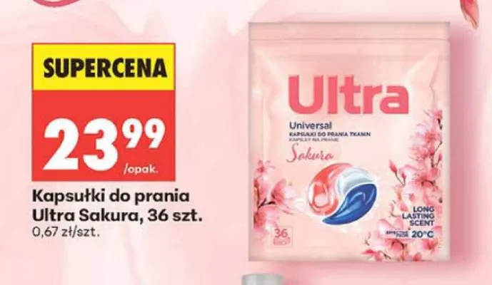 Kapsułki do prania Ultra Sakura promocja w Biedronka