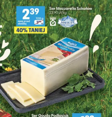 Ser mozzarella Sokołów promocja w Delikatesy Centrum