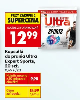Kapsułki do prania Ultra Expert Sports promocja w Biedronka