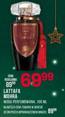 Woda perfumowana Lattafa Mohra promocja w Drogerie Natura