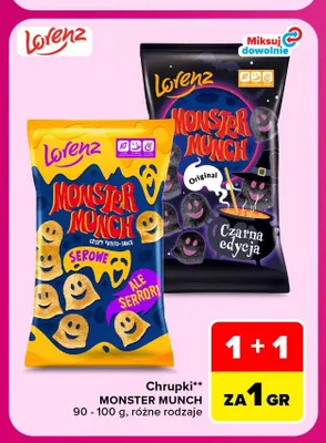 Chrupki Monster Munch serowe Lorenz promocja w Carrefour