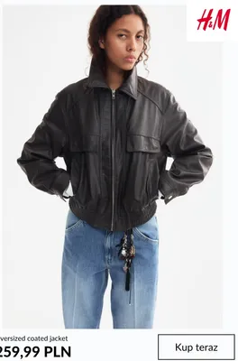 Kurtka typu oversized coated H & M promocja w H&M