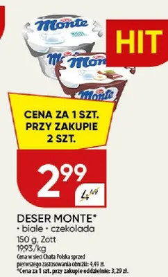 Deser Monte czekolada promocja w Chata Polska