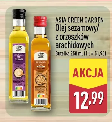 Olej z orzeszków arachidowych Asia Green Garden promocja w Aldi