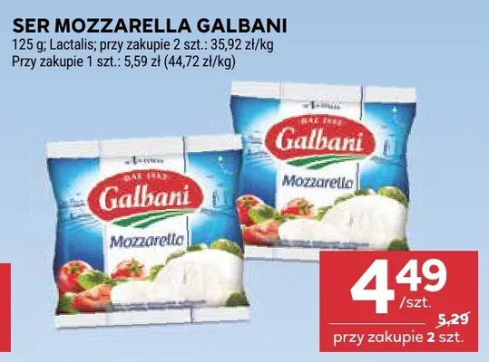 Ser mozzarella promocja w Stokrotka