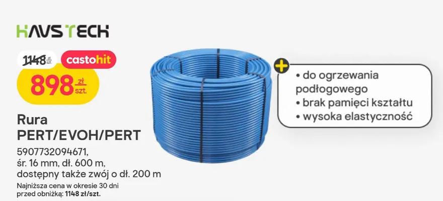 Rura PERT/EVOH/PERT śr. 16 mm, dł. 600 m promocja w Castorama