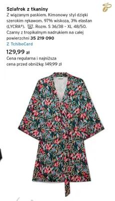 Szlafrok z tkaniny Tchibo promocja w Tchibo